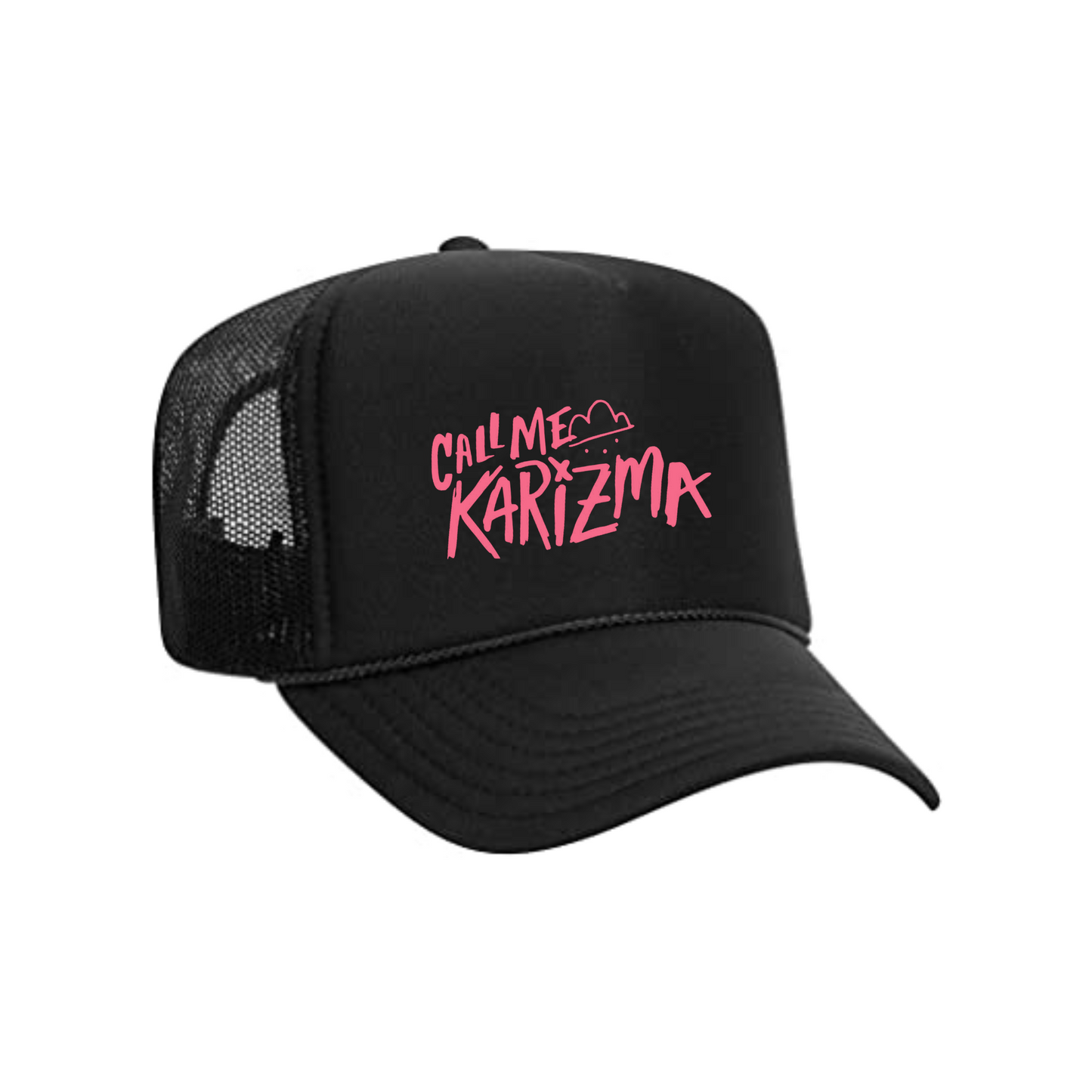 Call Me Karizma Trucker Hat- Black