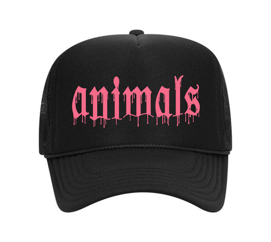 Animals Trucker Hat- Black